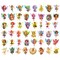 Wrapables Waterproof Vinyl Stickers for Water Bottles, Laptop, Phones, Skateboards, Decals for Teens, 100pcs, Fairies